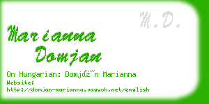 marianna domjan business card